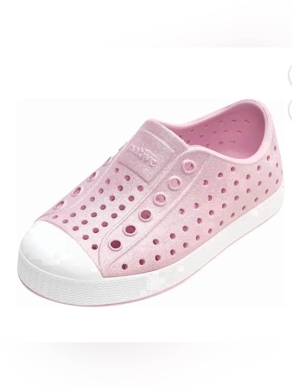 Native Shoes Kids Sparkle Pink Slip-On Water Shoe